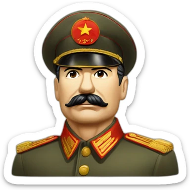 Communist flag with Stalin's head sticker