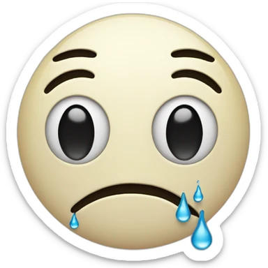 A smiley face with tears sticker