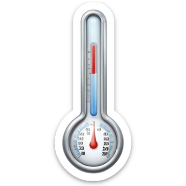 A thermometer at 0 degrees . sticker