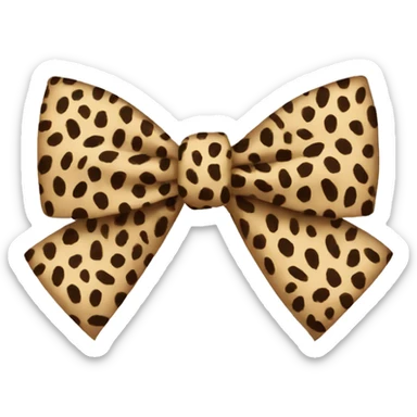 cheetah print bow sticker