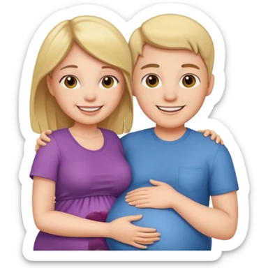 Pregnant couple  sticker