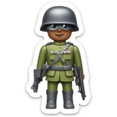 Playmobil-soldier sticker