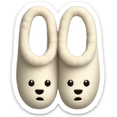 Cozy cute slippers for fall sticker