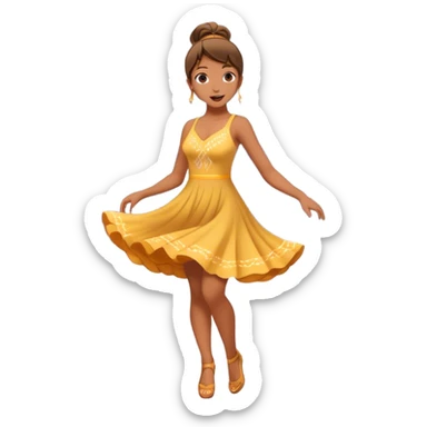Girl dancing in the airport  sticker