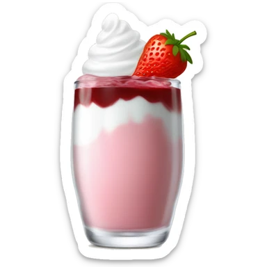 trago chileno que se sirve en vaso largo y ancho. tiene un poco de granadina en la base, vino blanco en el resto del vaso y helado blanco en la superficie del vaso. Tiene un sorbete (bombilla) de color rojo en el vaso para poder tomarlo sticker