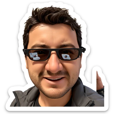 cool guy with sunglasses sticker