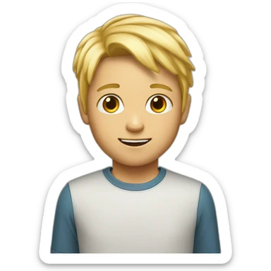 10 years old boy blond hai sticker