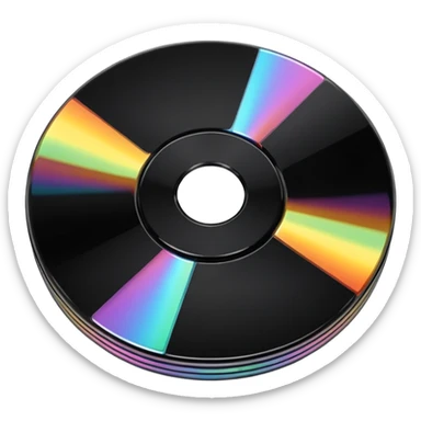 two black computer disk sticker