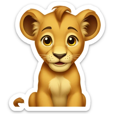 Baby simba sticker
