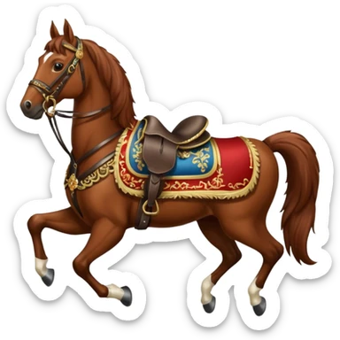 Horse with Cossack saddle sticker