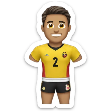 jugador de futbol con playera del chapulin colorado sticker