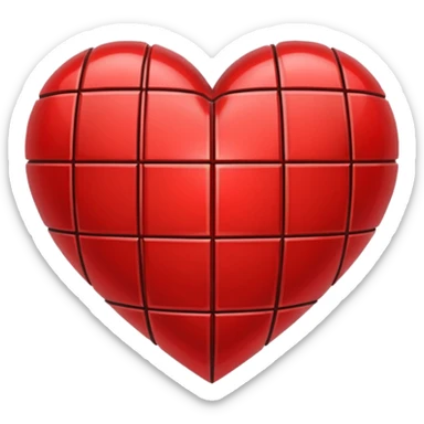Grid heart sticker