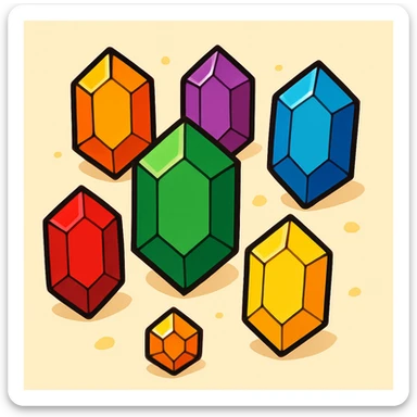 Legend of Zelda rupees in all colors sticker