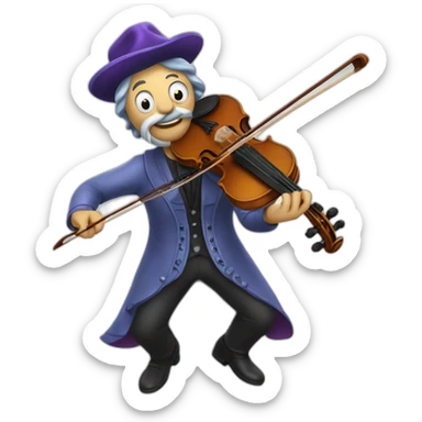 Portuguese man playing violin singing sticker