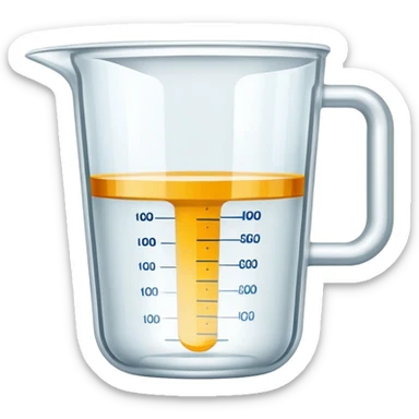 measuring cup for drinks sticker