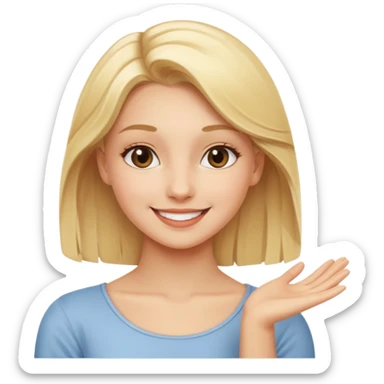 blonde girl in a graceful pose posing for the camera sticker