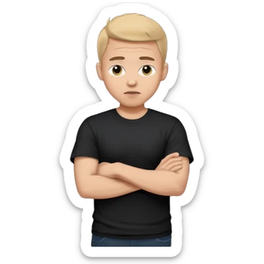 cool confused men person shrug pose sticker