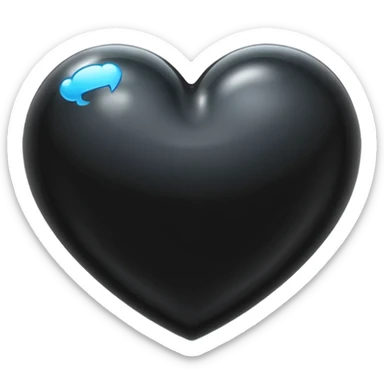 Create an emoji featuring a black heart 🖤 inside a thought bubble 💭 sticker