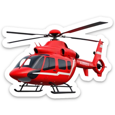 Rescue Helicopter - Airbus H145 (Model Year: 2021) (Iconic colour: Red with white) sticker