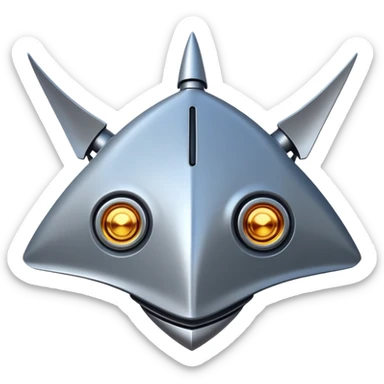 robot stingray with iron skin sticker