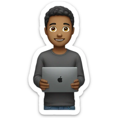 A 20 years Old guy with a computer sticker