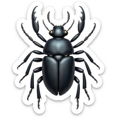 Atlas Beetle Black sticker