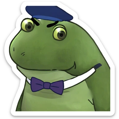Upset bufo sticker