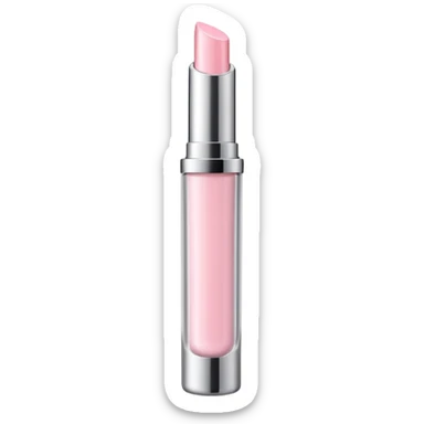 light pink lip gloss tube with silver accenrs sticker