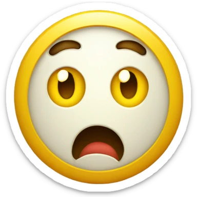 shocked face emoji round yellow sticker