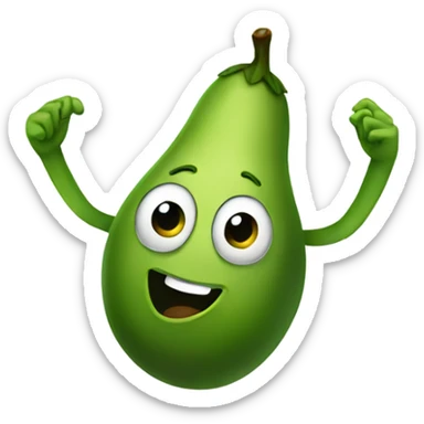 dancing avocado sticker