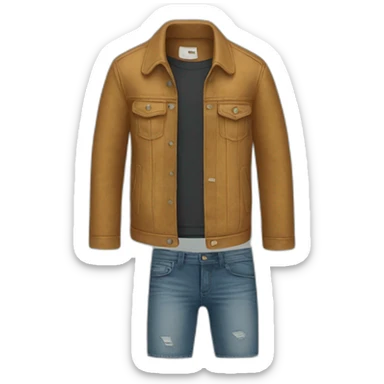 jacket, T shirt, jeans, sneakers sticker