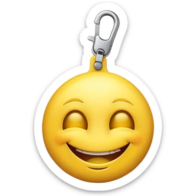 blinking smiley with an zipper on a white background sticker