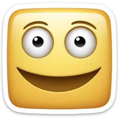 Create an emoji that is a smiley face but square sticker