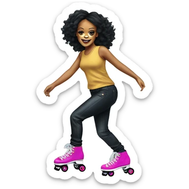 Rihanna on rollerskates  sticker