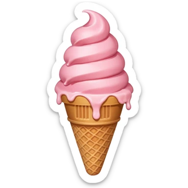 strawberry ice cream sticker
