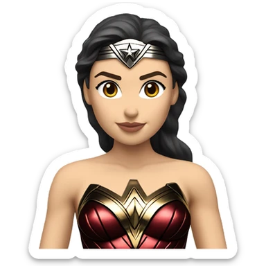 gal gadot as wonder woman entire figure sticker