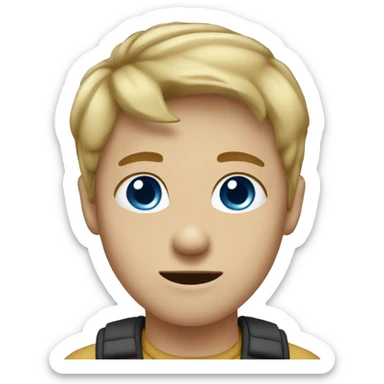 Person short  dirty blond hair boy blue eye sticker
