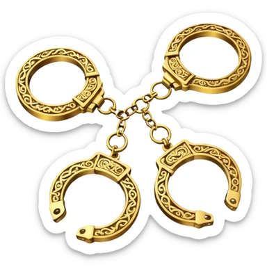 gold handcuffs sticker
