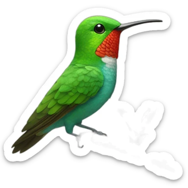 emoji de un colibrí bostezando  sticker