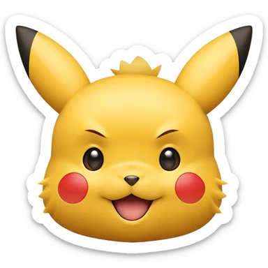 Pikachu face sticker