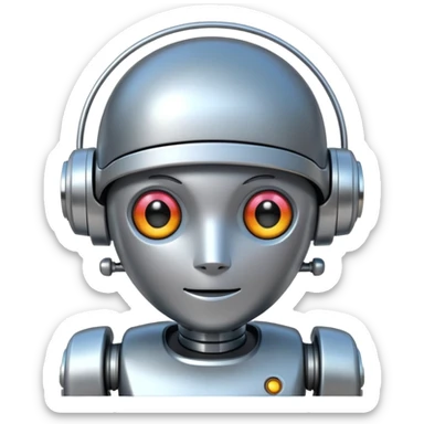 Cute Robot assistant sticker