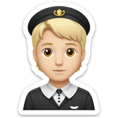 blond male maid sticker