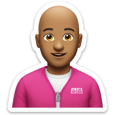 bald boy in tmobile attire sticker