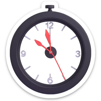 A clock with its hands spinning fast, showing the rapid passage of time. sticker