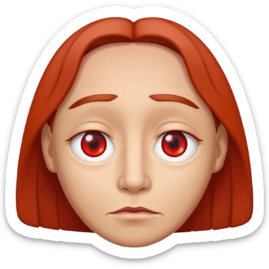 Dude that's real high with red eyes droopy eyes cheeks and Chong style sticker