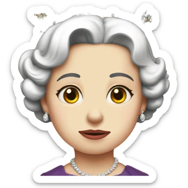 queen Elizabeth II young sad sticker