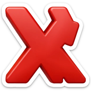 X roja de "NO"  sticker