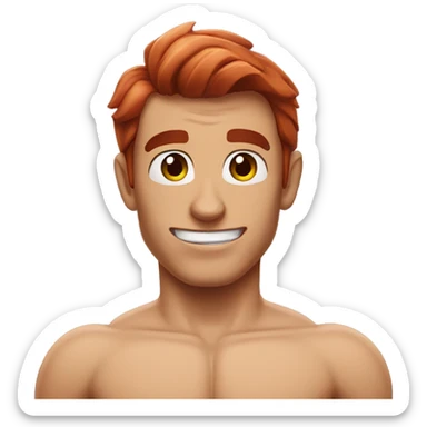 Shirtless spider man sticker