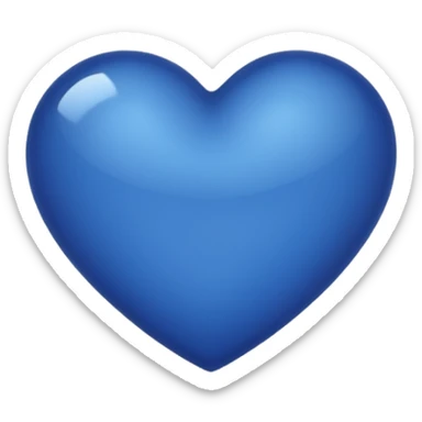 Small dark blue simple heart sticker