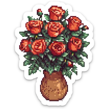 a bouquet of roses sticker